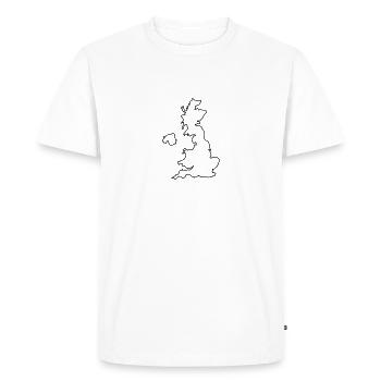 contour de l'Angleterre - T-shirt Premium bio Homme - blanc - Devant - Nico (187cm)