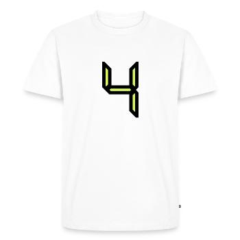 4 YEARS,4TH BIRTHDAY,4 BIRTHDAY,4 - Men's Premium Organic T-Shirt - white - Front - Nico (187cm)