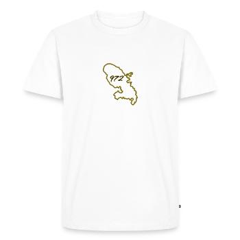 carte martinik or - T-shirt Premium bio Homme - blanc - Devant - Nico (187cm)