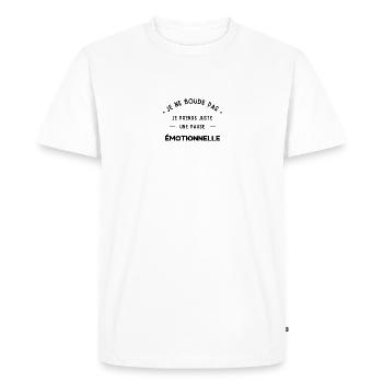 Je ne boude pas - T-shirt Premium bio Homme - blanc - Devant - Nico (187cm)