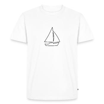 Voilier voilier voile plaisir contour noir - T-shirt Premium bio Homme - blanc - Devant - Nico (187cm)