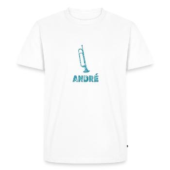 André comme musique de fanfare - T-shirt Premium bio Homme - blanc - Devant - Nico (187cm)