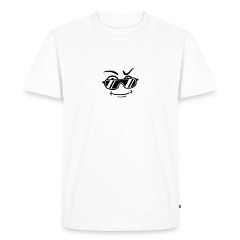 Cool guy sunglasses type grin - Men's Premium Organic T-Shirt - white - Front - Nico (187cm)