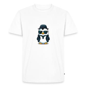 Penguin - Men's Premium Organic T-Shirt - white - Front - Nico (187cm)