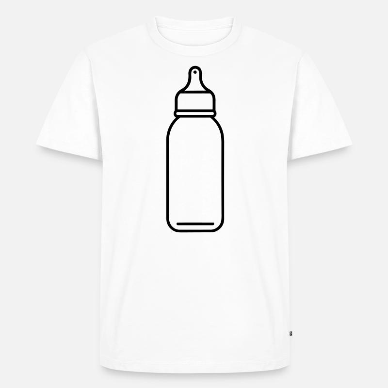 Flasche - Männer Premium Bio T-Shirt - Weiß