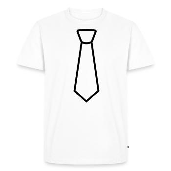 Cravate - T-shirt Premium bio Homme - blanc - Devant - Nico (187cm)