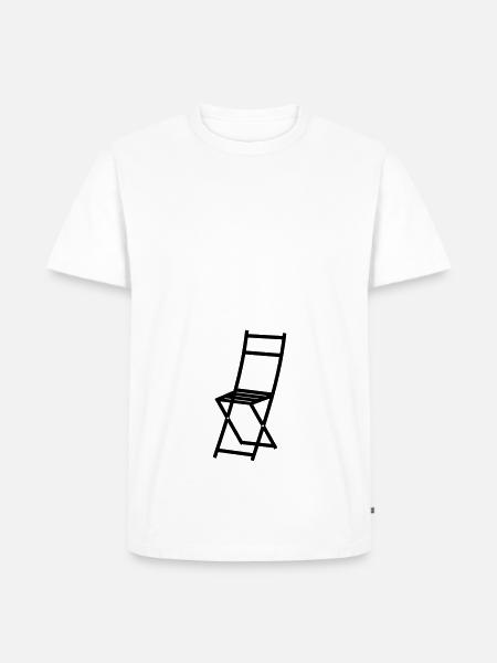 Klappstuhl - Männer Premium Bio T-Shirt - Weiß