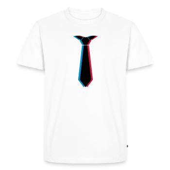 3d_krawatte_3c - T-shirt Premium bio Homme - blanc - Devant - Nico (187cm)
