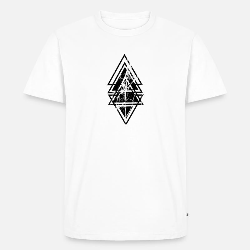triangle black - Männer Premium Bio T-Shirt - Weiß