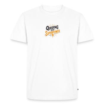 Queef Queen Queefed Humour adulte Queefing - T-shirt Premium bio Homme - blanc - Devant - Nico (187cm)