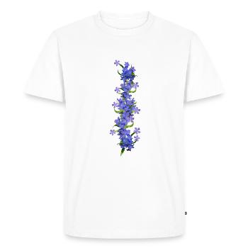 bleu printemps fleurs fleurs guirlande fleur prairie - T-shirt Premium bio Homme - blanc - Devant - Nico (187cm)