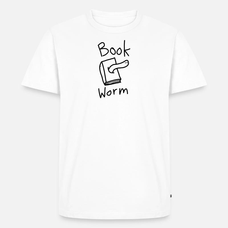 Bookworm - Männer Premium Bio T-Shirt - Weiß