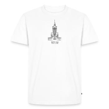 Varsovie - T-shirt Premium bio Homme - blanc - Devant - Nico (187cm)