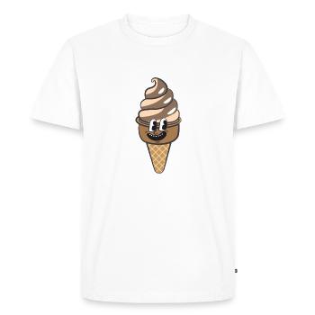 Crème glacée de dessin animé rétro - T-shirt Premium bio Homme - blanc - Devant - Nico (187cm)