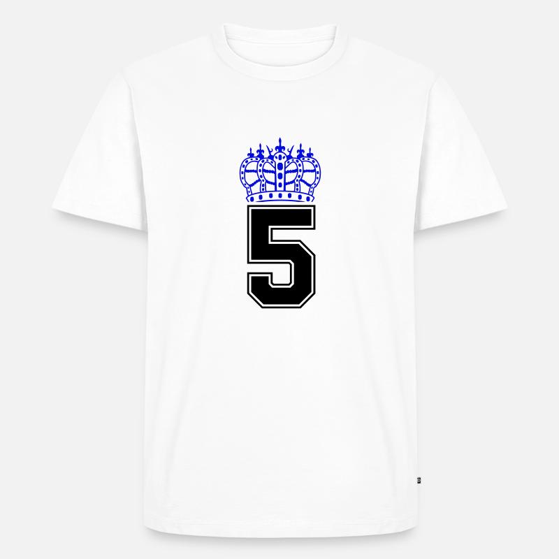 5 krone - Männer Premium Bio T-Shirt - Weiß