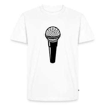 microphone - Men's Premium Organic T-Shirt - white - Front - Nico (187cm)