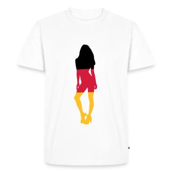 Germany Fan Girl - Men's Premium Organic T-Shirt - white - Front - Nico (187cm)