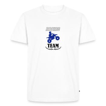 racing team - Men's Premium Organic T-Shirt - white - Front - Nico (187cm)