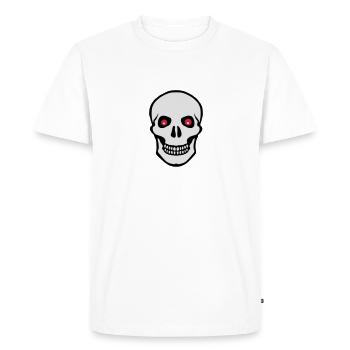 Tête de mort - T-shirt Premium bio Homme - blanc - Devant - Nico (187cm)