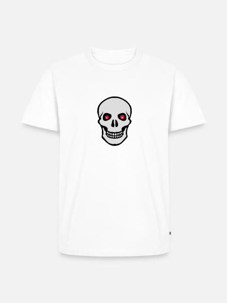 Skull - Men's Premium Organic T-Shirt - white