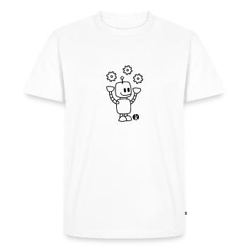 Happy Juggling Robot - T-shirt Premium bio Homme - blanc - Devant - Nico (187cm)