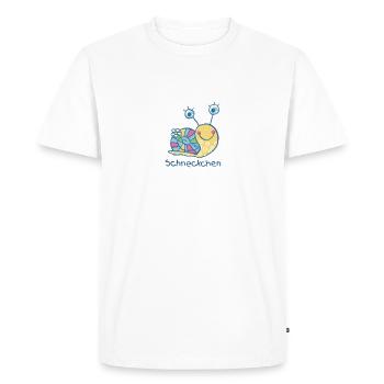 Escargot - T-shirt Premium bio Homme - blanc - Devant - Nico (187cm)
