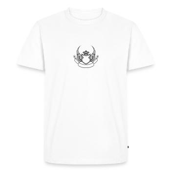 crown shield emblem king wing emblem frame banner - Men's Premium Organic T-Shirt - white - Front - Nico (187cm)
