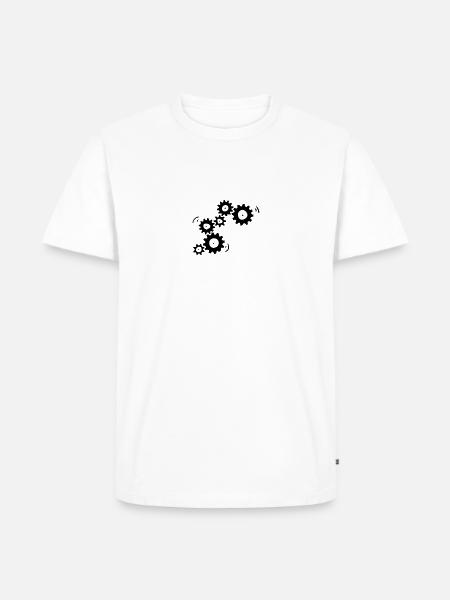 zahnrad - Männer Premium Bio T-Shirt - Weiß