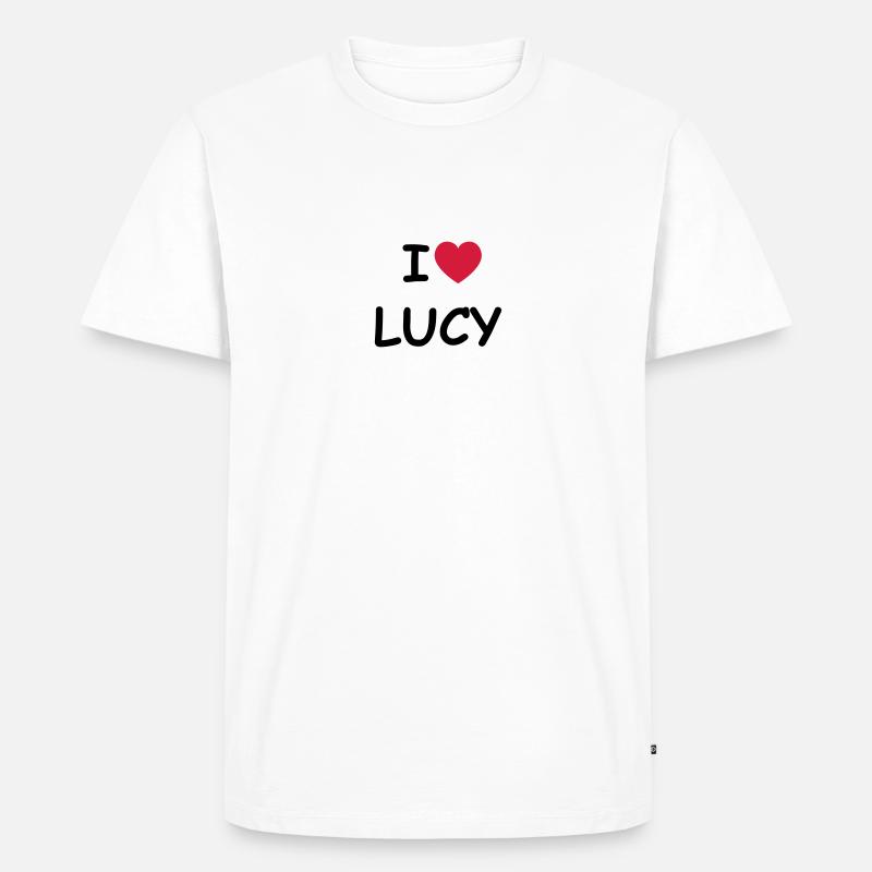 I love Lucy - Männer Premium Bio T-Shirt - Weiß
