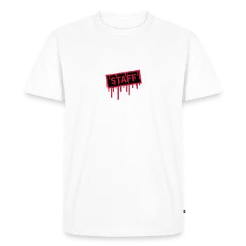 Staff Stamp - T-shirt Premium bio Homme - blanc - Devant - Nico (187cm)