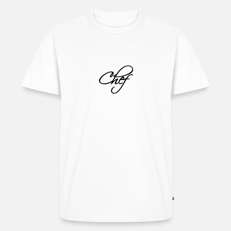 Texte chef Logo - T-shirt Premium bio Homme - blanc