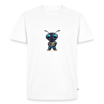 Ant Cool Summer - Men's Premium Organic T-Shirt - white - Front - Nico (187cm)
