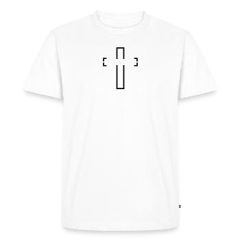 BRANDNEW BLACK CROSS - Men's Premium Organic T-Shirt - white - Front - Nico (187cm)