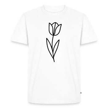 Aperçu printanier des fleurs de tulipe - T-shirt Premium bio Homme - blanc - Devant - Nico (187cm)