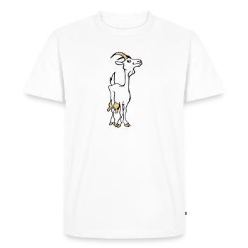 Goat - Men's Premium Organic T-Shirt - white - Front - Nico (187cm)