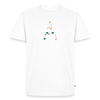 Unisexe Nous vous souhaitons un joyeux Noël - T-shirt Premium bio Homme - blanc - Devant - Nico (187cm)
