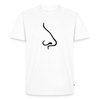Nez - T-shirt Premium bio Homme - blanc - Devant - Nico (187cm)