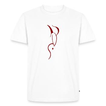 Devil red - Men's Premium Organic T-Shirt - white - Front - Nico (187cm)
