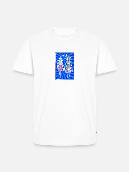 modisches Tshirt Kunst - Männer Premium Bio T-Shirt - Weiß