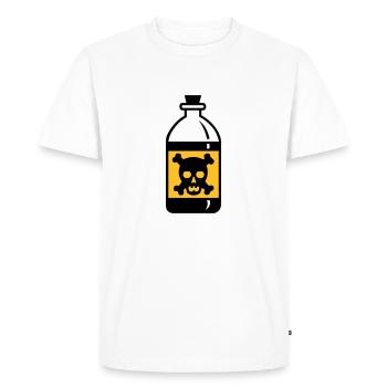 crâne sur flacon empoisonné - T-shirt Premium bio Homme - blanc - Devant - Nico (187cm)