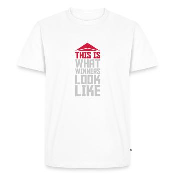 À quoi ressemblent les gagnants - T-shirt Premium bio Homme - blanc - Devant - Nico (187cm)
