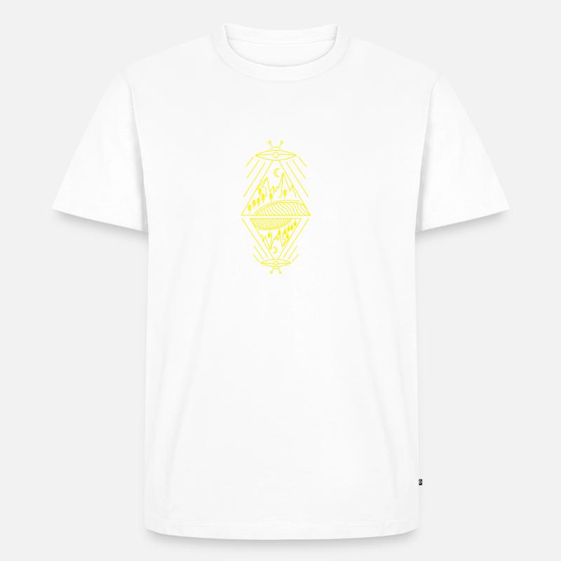 UFO ALIEN - Männer Premium Bio T-Shirt - Weiß