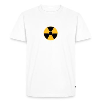 Radio Active Logo X2 FR - T-shirt Premium bio Homme - blanc - Devant - Nico (187cm)