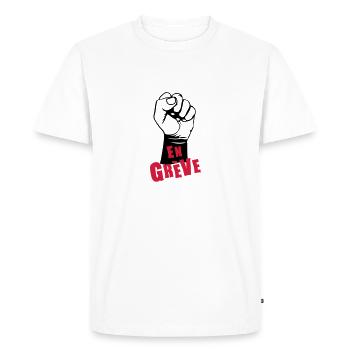 en greve point leve 0 - T-shirt Premium bio Homme - blanc - Devant - Nico (187cm)