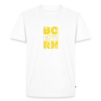 Born 1966 - Men's Premium Organic T-Shirt - white - Front - Nico (187cm)