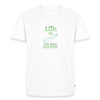 Cadeau pour Athur - T-shirt Premium bio Homme - blanc - Devant - Nico (187cm)