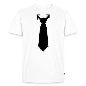 Cravate - T-shirt Premium bio Homme - blanc - Devant - Nico (187cm)