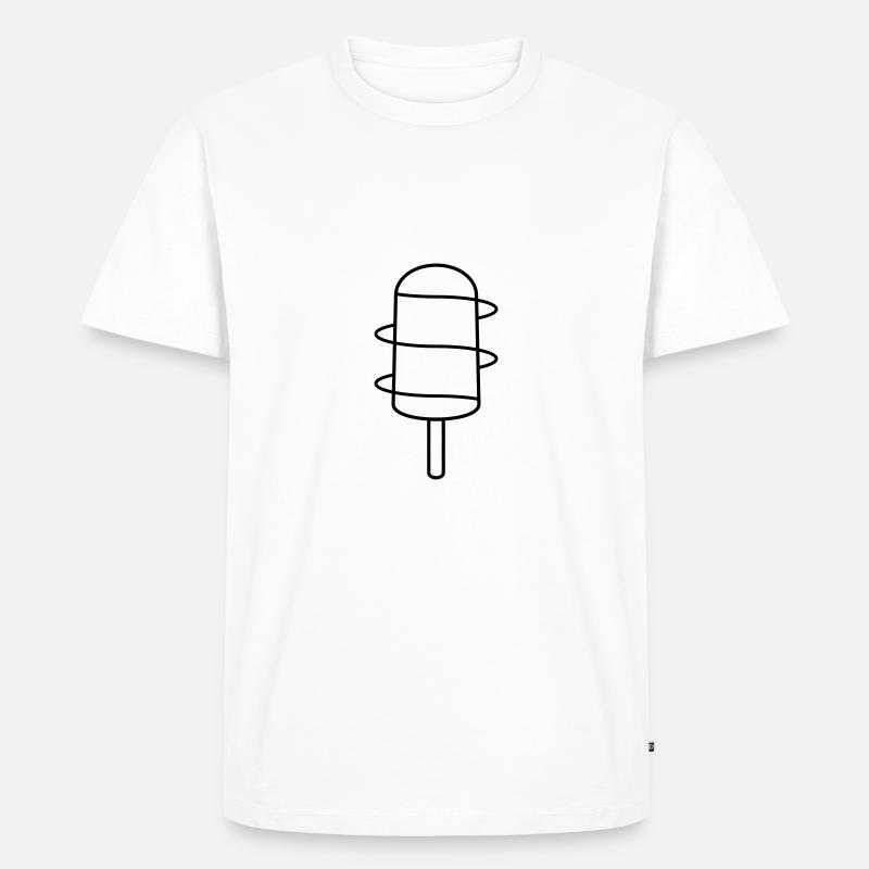 Eis am Stiel - Männer Premium Bio T-Shirt - Weiß