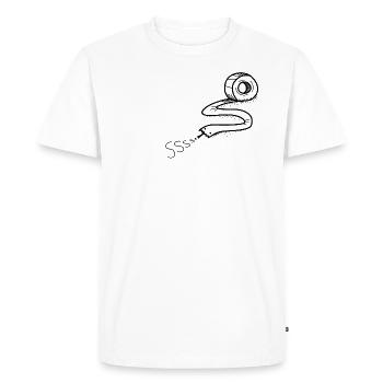Tape snake - Men's Premium Organic T-Shirt - white - Front - Nico (187cm)