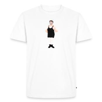 Bodybuilder d'haltérophile de cirque - T-shirt Premium bio Homme - blanc - Devant - Nico (187cm)